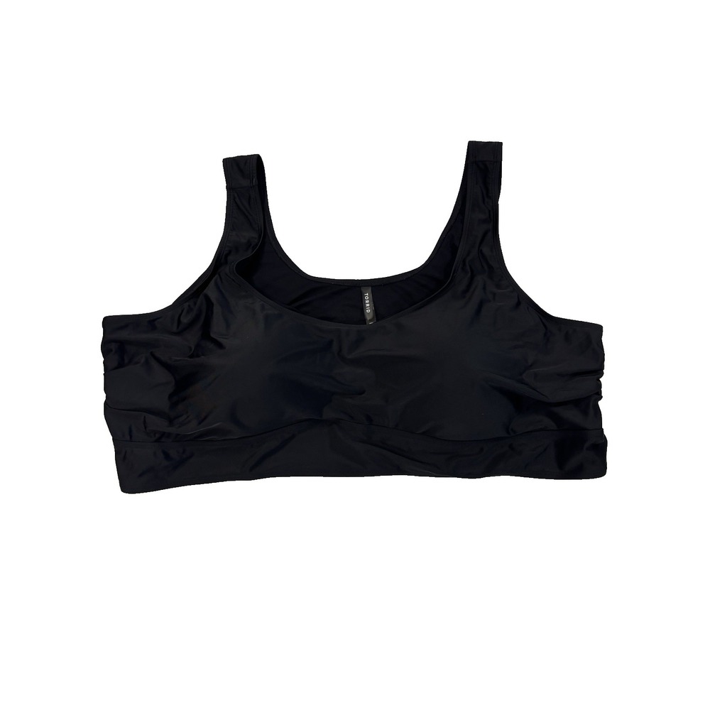 Torrid Women's 6 Black Bikini Top Athleisure Active Swim Beach Resort Travel